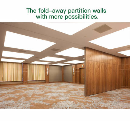 अच्छी कीमत Wooden Finish Movable Partition Wall with 304 Stainless Steel Roller and Dupont POM Roller for Office Framed Construction ऑनलाइन