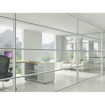 अच्छी कीमत Modern Glass Partition Wall with Stainless Steel 304# Accessories 100mm Thickness and 4500mm Height for Office Spaces ऑनलाइन