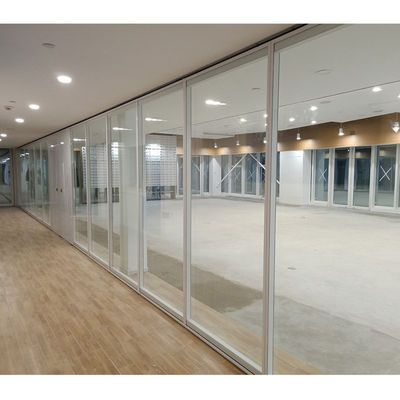 अच्छी कीमत कार्यालय बैठक कक्ष के लिए एकल एल्यूमीनियम फ्रेम कांच विभाजन दीवार ऑनलाइन