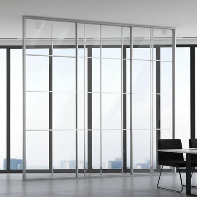 अच्छी कीमत Office Glass Partition Wall with 108mm/90mm Thickness Up to 3000mm Height and 1200mm Grid Width for Aluminum Frame ऑनलाइन