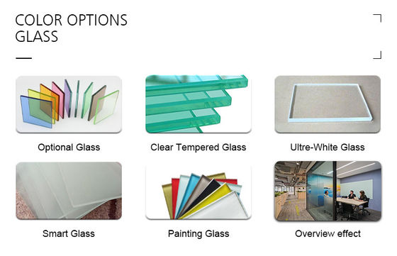 अच्छी कीमत Top Supported Modern Aesthetics Office Glass Partition Wall with Space Optimization ऑनलाइन